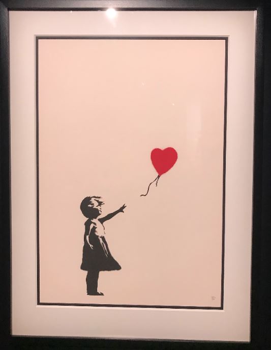 真作希少】バンクシー Banksy 赤い風船に手を伸ばす少女 WCP販売証明書 